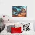 thumbnail image 4 of Naloa Blue Dragon And White Tiger Print Canvas Bathroom Wall Art,Bathroom Wall Art Decoration, Canvas Poster Prints,Decorative Paintings for Living Room, Bathroom, Kids Room, 4 of 6