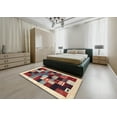 thumbnail image 5 of Ahgly Company Machine Washable Indoor Rectangle Contemporary Saffron Red Area Rugs, 5' x 8', 5 of 7