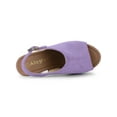 thumbnail image 4 of BLISSFUL STEP Women's Shoes Chunky Heel Buckle Slingback Chunky Platform Sandals Purple 5.5, 4 of 7