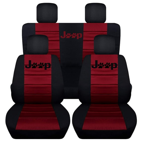 Designcovers Compatible with 1987-1995 Jeep Wrangler YJ 2door Seat Covers:Black and Lime Green - Full Set