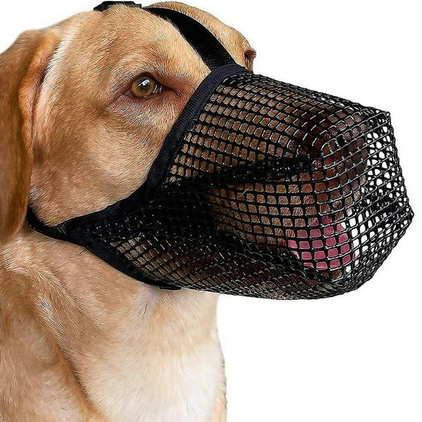 Bozal para perros con malla redondeada, bozal transpirable para perros pequeños, medianos y grandes, evita comer, morder y masticar (s, negro) Rojo Verde Cocina, Decoración y Otros