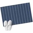 thumbnail image 2 of Area Rug 2 x 3 Ft, Navy Blue Geometric Indoor Accent Bathroom Rugs for Kitchen/Laundry Room, Modern Pure Color Abstract Striped Washable Non-Slip Runner Floor Mat for Entryway, Living Room, 2 of 7