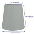 thumbnail image 4 of Meriville Gray Linen Clip On Chandelier Lamp Shades, 3.5-inch by 4.5-inch by 4.5-inch (Gray, Set of 5), 4 of 5
