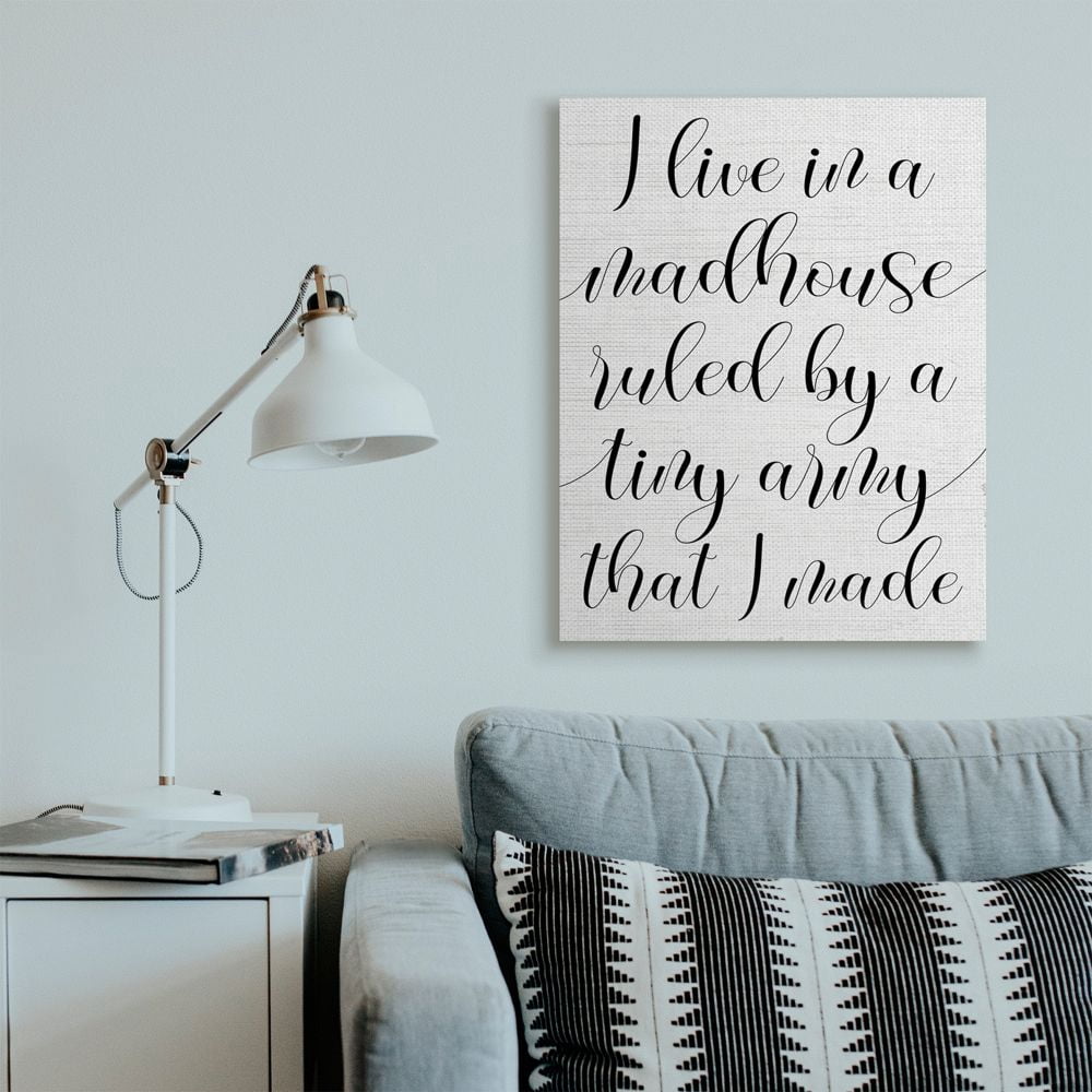 Stupell Industries Madhouse Ruled by Children Phrase Family Humor Designed by Daphne Polselli