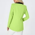 thumbnail image 5 of MaFYtyTPR Blazer for Women Women's Solid Long Sleeved Double Pocket Buttoned Turndown Collar Suit Jacket Green XXL, 5 of 5