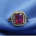 thumbnail image 2 of QQTDFG Size7, 8,9, Rare Red Crystal 18K Black Gold Filled Man's Fashion Solitaire R04-8, 2 of 3