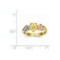 thumbnail image 2 of 14k Tri-color Plumeria Ring, 2 of 2