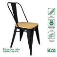 thumbnail image 2 of Silla Tolix KingsHouse Negro Mate con Asiento de Madera 2 Pzs, 2 of 8