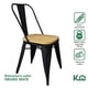 thumbnail image 2 of Silla Tolix KingsHouse Negro Mate con Asiento de Madera 2 Pzs, 2 of 8