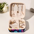 thumbnail image 6 of Graffiti Travel Portable Square Jewelry Stand with Box, Display, and Bracelet Holder - Ideal for Rings, Earrings, Necklaces, and More - Suitable for Girls and Women, 6 of 6
