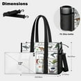 thumbnail image 5 of Teacher Tote Bag,Colorful Dinosaurs Alphabet Pattern Teacher Utility Tote Bag,Large Work Tote Bags for Women with Multiple Pockets,Top Zipper Closure,13.8x10.6x6.7 Inch, 5 of 5
