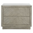 thumbnail image 2 of SAFAVIEH Couture Steve Contemporary Nightstand with 2 Drawers, Light Grey, 2 of 14