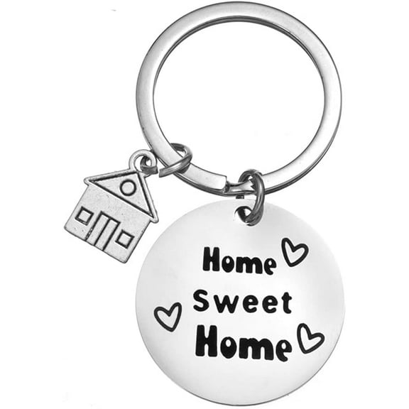Home Sweet Home Keychain Housewarming Gift for New Homeowner Moving Home Gifts House Warming Presents for New Home Couple Friend Closing Gifts Real Estate for Clients