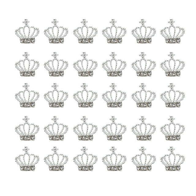 30pcs Elegant Crown Rhinestones Nail Art Design Rhinestones Alloy Charms