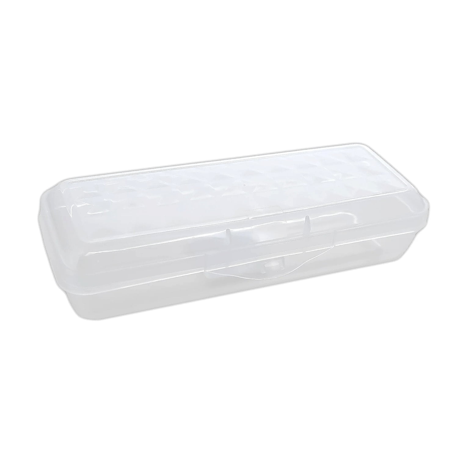 Bazic Plastic Latch Pencil Case Clear 12/Bundle (BAZ834-12)