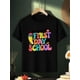 thumbnail image 1 of Back-to-School Cotton T-Shirt - Soft and Comfortable with "Happy Back-to-School" and Colorful Pencil Pattern Perfect for Summer Casual Wear, adds Fun and energy, Girls' Casual Cotton Tee, 1 of 7