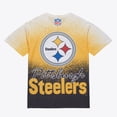 thumbnail image 2 of Men's Mitchell & Ness  White Pittsburgh Steelers Team Burst Vintage Logo T-Shirt, 2 of 4