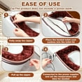 thumbnail image 5 of Triani 1Pcs Toilet Seat Warmer Cover with Zipper USB Powered Toilet Seat Warmer with 5 Speed Adjustable Temperature & Timing Levels Energy Efficient(Brwon), 5 of 6