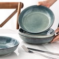thumbnail image 4 of AmorArc 8.5'' Large Ceramic Pasta Bowls Set, 36oz Stoneware Bowls Set of 6 for Kitchen, Reavtive Glaze Bowls-Microwave,Dishwasher Safe for Pasta,Salad,Oatmeal-Ceylon Blue, 4 of 7