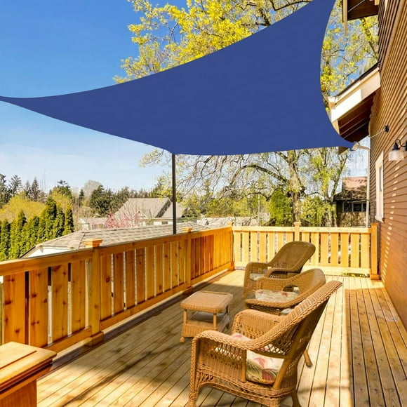 Nilvkv Sun Shade Sail Protection Solaire Triangulaire pour Jardin et Piscine, Toile d'Ombrage anti-UV, Bâche (98.43x98.43 Po)