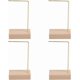 thumbnail image 1 of 4 soportes para pendientes con forma de L, de latón, para joyería, de metal dorado y latón, para pendientes, organizador de exhibición con base de madera., 1 of 5