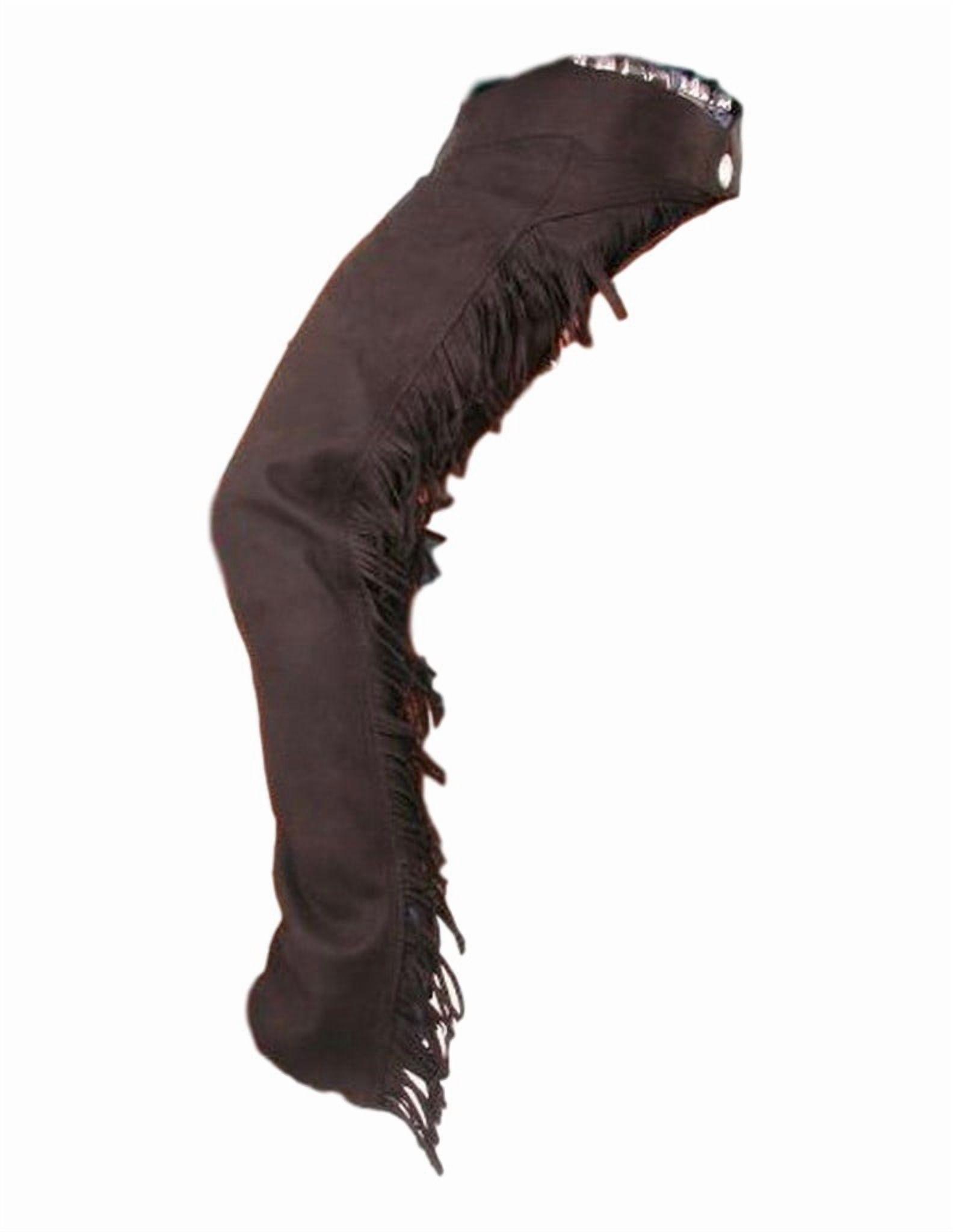 Tough 1 Western Chaps Adult Equitation Fringe XS Black 63-315