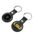 thumbnail image 2 of Keyscaper LSU Tigers Black Leatherette AirTag Holder 2-Pack, 2 of 2