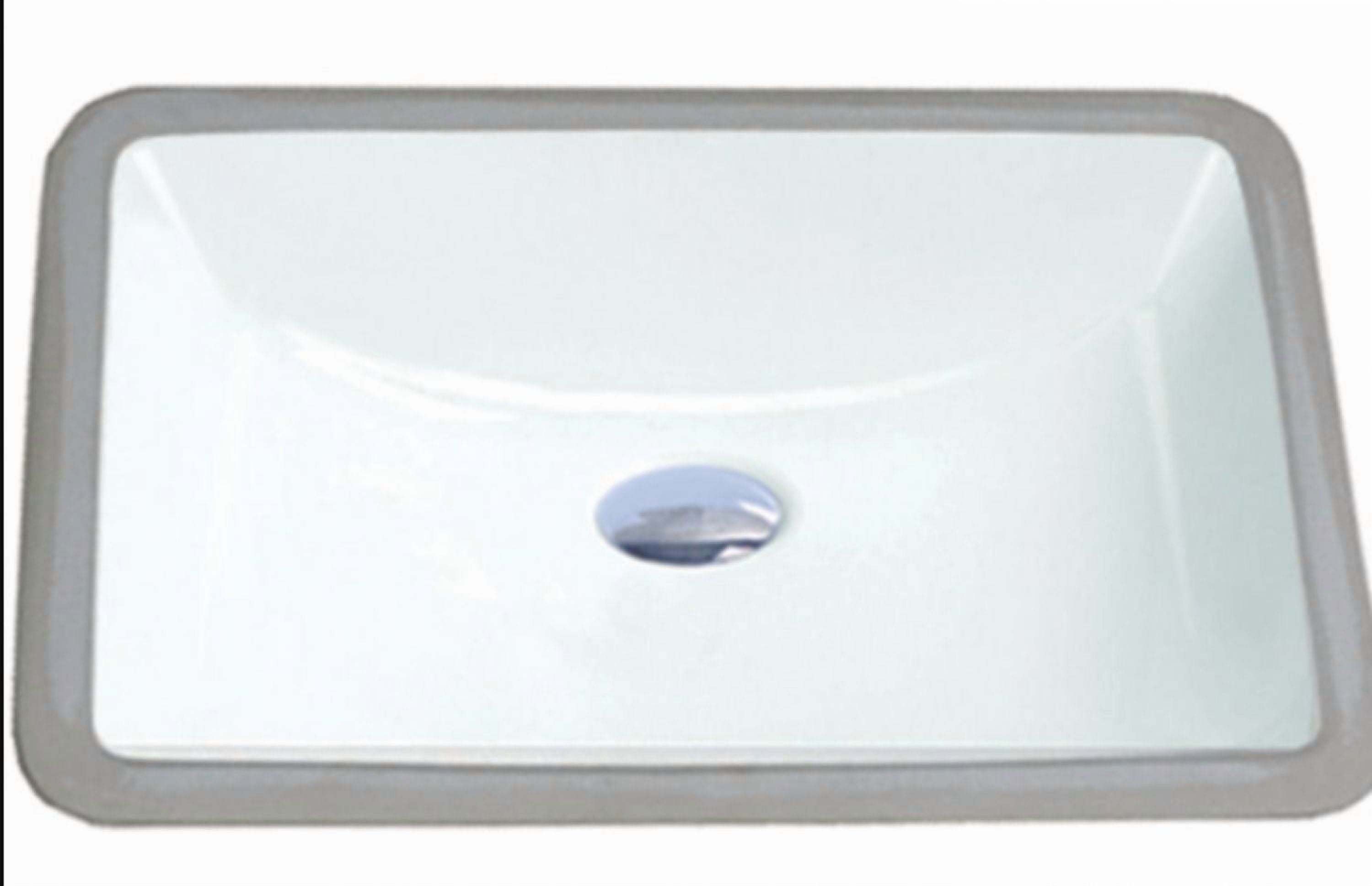 American Imaginations 23,125 pouces. W 15-in. Lavabo sous plan de salle de bain rectangulaire D de couleur blanche