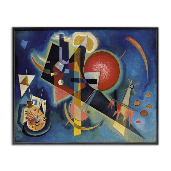 Stupell Industries Contemporary Im Blau Classical Abstract Black Framed Giclee Art, 14 x 11, by Wassily Kandinsky