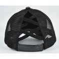thumbnail image 2 of Sombrero cruzado de moda, gorra de béisbol para mujer, cola de caballo desgastada, moño desordenado, sombrero de pony, negro, 2 of 4