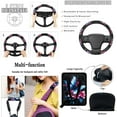 thumbnail image 6 of Jeiento Blue Butterfly Car Seat Cover Protector with Steering Wheel Cover Seatbelt Protector Trash Bin Air Vent Storage Holder Rear View Mirror Protector Cup Holders Keychain for Car Decor, 6 of 7