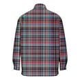 thumbnail image 3 of FDGIU Men's 2025 Plaid Flannel Shirt - Long Sleeve Button Down, Classic Pocket Casual Fall Top, 3 of 4