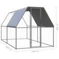 thumbnail image 4 of vidaXL Cage à Poules Extérieure 2x4x2 m Acier Galvanisé, 4 of 4