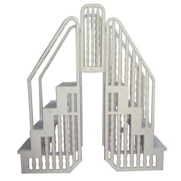 above ground pool double entry system