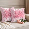 thumbnail image 2 of Eucalyptus Pink Outdoor Waterproof Pillow Covers, Stripes Bottle Flower Cactus Plant Decorative Square Throw Pillowcase Sofa Cushion Sham for Patio/Couch/Chair, 24"x24" 2 Pack, 2 of 8