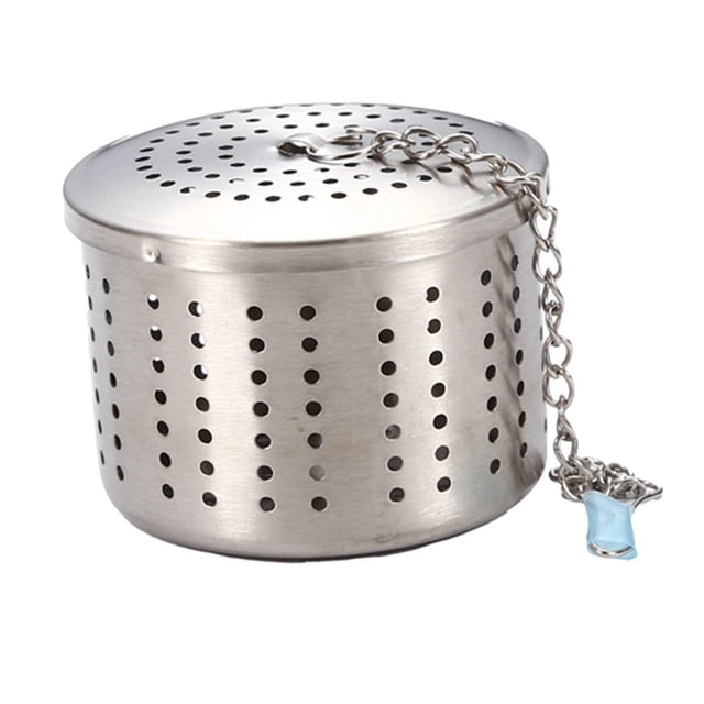 Infusor de té suelto de acero inoxidable, infusor de especias con gancho de cadena, colador de té para S