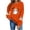Orange, variant on Halloween Sweatshirts Women, Cartoon Ghost Pumpkin Women Long Sleeve Crewneck Daily Pullover Top Army Green Xs-3XL