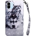 thumbnail image 3 of for Xiaomi Redmi A1 Wallet Case with Card Slot Holder Kickstand - Lovely Colorful Pattern PU Leather Flip Phone Case Cover for Xiaomi Redmi A1 Dog Husky, 3 of 14