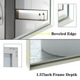 thumbnail image 5 of 40x30 Inch Metal White Frame Mirror for Bathroom, Brushed Rectangular Corner Vanity, Lightweight Deep Set Design Large Wall Mirrors Decorative, Hangs Horizontal & Vertical, 5 of 7