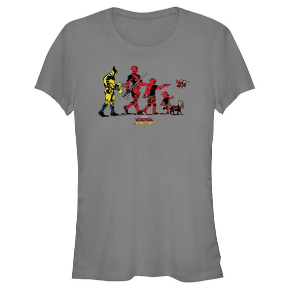 Junior's Marvel: Deadpool & Wolverine Evolution Graphic T-Shirt