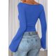 thumbnail image 4 of Remera PRETTYGARDEN Otoño 2025 Azul Manga Campana XXL, 4 of 8
