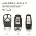 thumbnail image 2 of for Audi,Keyless Entry Key Fob Case,Leather Key Holder with Full Protection,Compatible with Audi A4 A5 A6 A7 A8 Q6 Keychain (Type B), 2 of 8