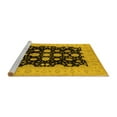 thumbnail image 2 of Ahgly Company Machine Washable Indoor Round Oriental Yellow Industrial Area Rugs, 5' Round, 2 of 4