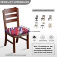 thumbnail image 2 of Star Stripe Single Square Chair Cushion Cover Practical Dining Chair Seat Cushion Slipcover Durable Office Chair Seat Cover Banquet High Chair Seat Cushion Covers, 2 of 5