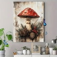 thumbnail image 4 of Qisvanset Framed Canvas Wall Art 12x16 Inch Red Mushroom Holly Woodland Holiday Wall Decor, 4 of 5