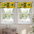 thumbnail image 2 of LALILO Kitchen Curtain Valance Colorful Autumn Leaves Water Rod Pocket Window Curtain 52"x 18" Set of 2, 2 of 7