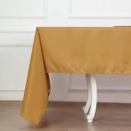 

TABLECLOTHSFACTORY 60 X 126 Inch Rectangle Tablecloth - Linens Polyester Table Cloth Stain And Wrinkle Resistant Washable Table Cover For Wedding Party Banquet And Restaurant