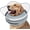 Grey, variant on Raised Inflatable Dog Cone Alternative Collars for After Surgery, Dog Donut Collar After Surgery, Soft Pet Cone for Small Medium Large Dogs to Stop Licking Navy,S(Neck 7"-9.5")