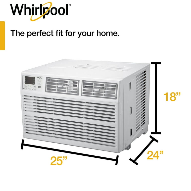 Whirlpool 18 000 BTU Window Mounted AC Remote Control LCD Display WHAW182BW Walmart