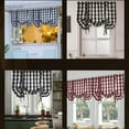 thumbnail image 6 of Buffalo Plaid Blackout Tie Up Curtain,Rod Pocket Blackout Tie Up Curtain for Kitchen,45.67"X62.99", 6 of 6